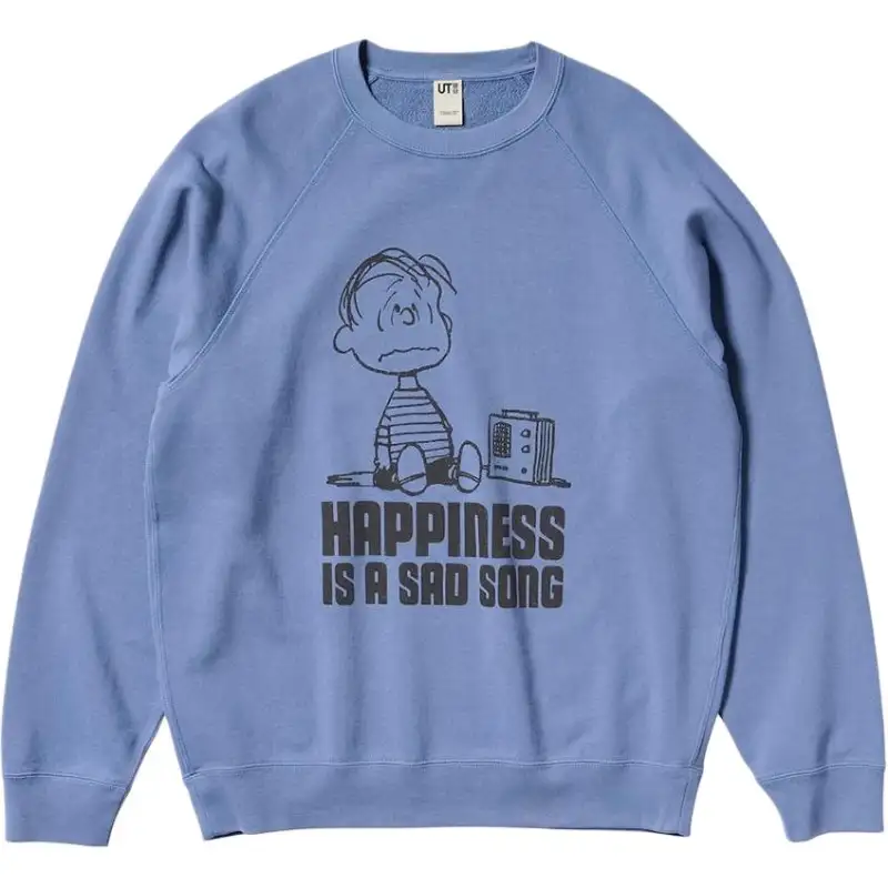UNIQLO PEANUTS UT Sweatshirt Unisex Sky Blue
