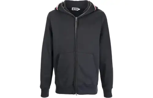 A BATHING APE Sweatshirts Men's Gray Hooded Moderate Cardigan