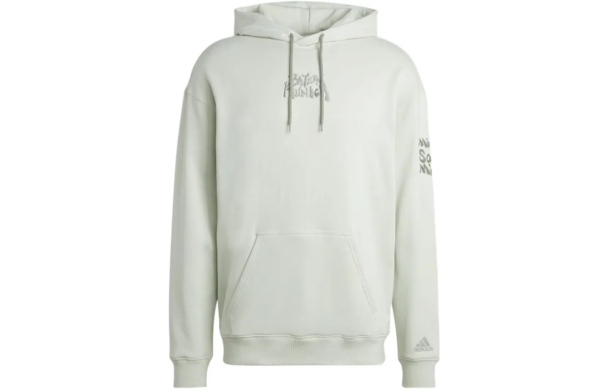 Adidas Sweatshirts Men's Light Green Hooded Moderate Regular