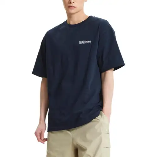 New Balance UNI FLYING Boston T Shirt Unisex 59 Marine