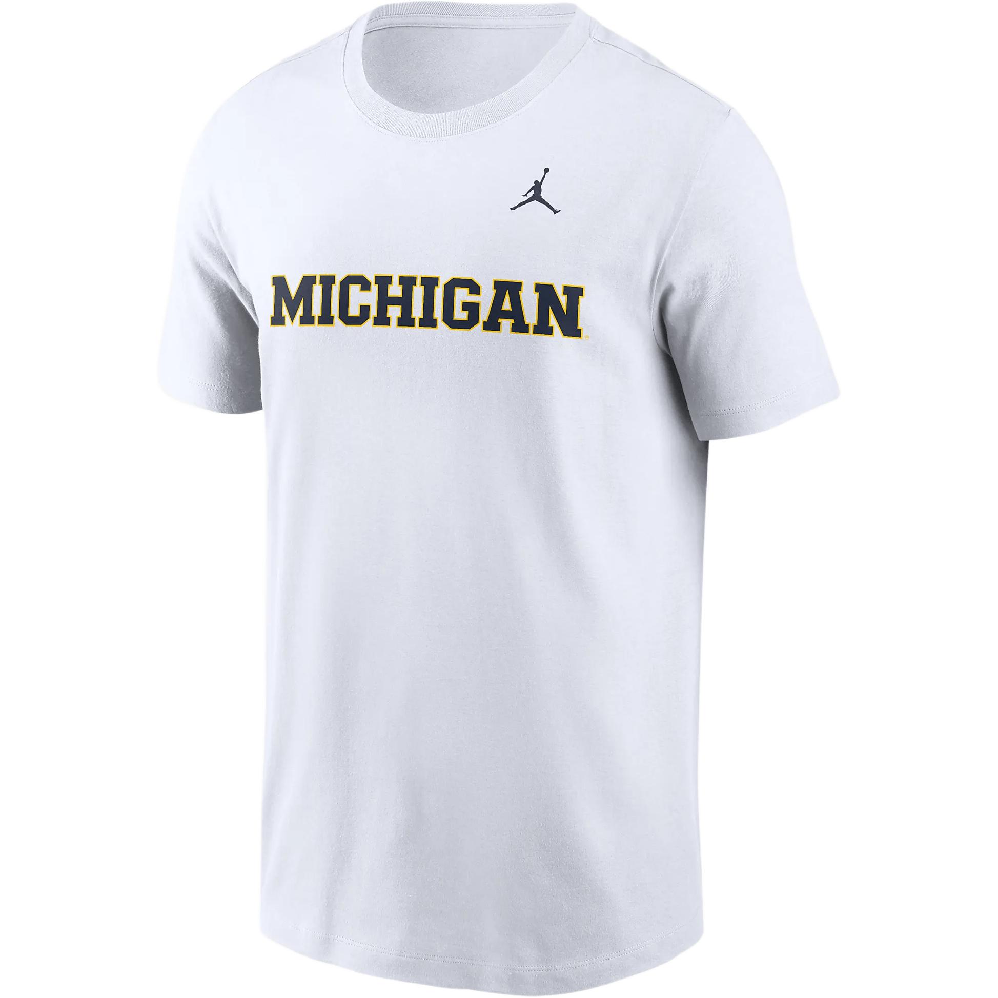 JORDAN Michigan Wolverines Primetime Wordmark Men's JORDAN College T Shirt