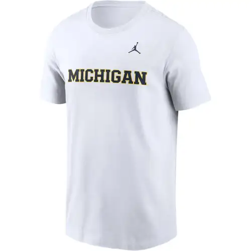 JORDAN Michigan Wolverines Primetime Wordmark Men's JORDAN College T Shirt