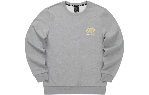 Skechers Colorful Sweatshirts Unisex Gray Heather Gray/004F Crew Neck Moderate Regular