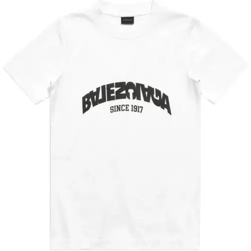 Balenciaga Logo Printed Crewneck T Shirt