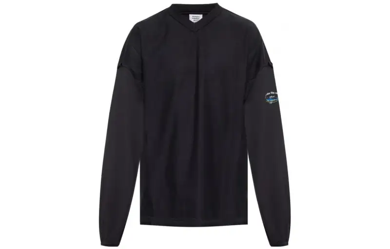 Vetements Sweatshirts Men's Black V Neck Moderate Regular
