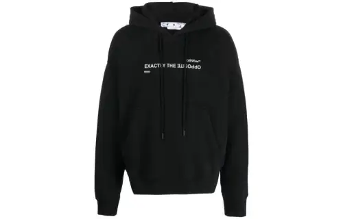OFF-WHITE slogan-print drawstring hoodie