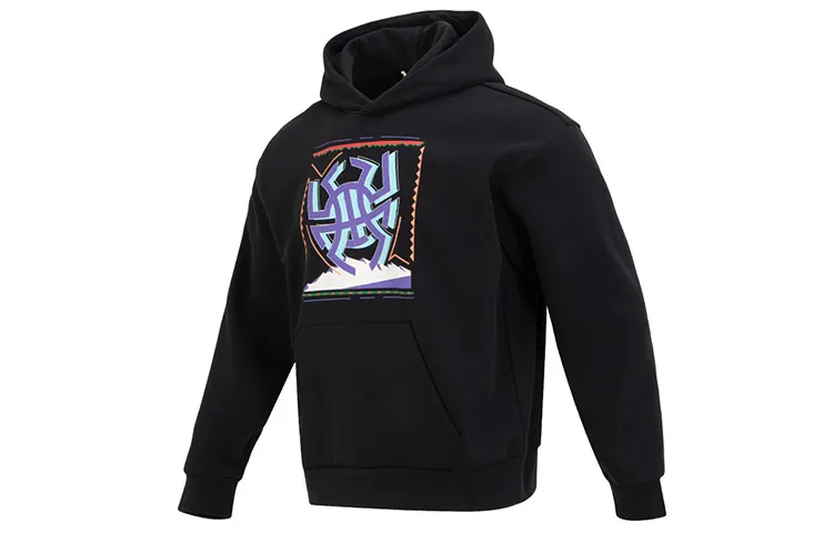 Adidas Sweatshirts Men's Black Hooded Moderate Straight Fit