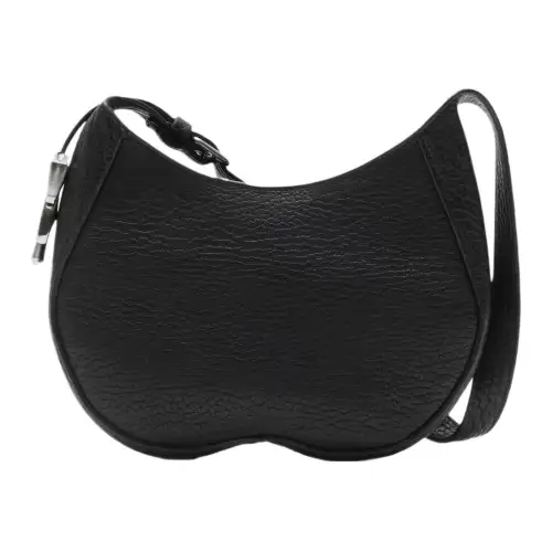 Burberry Grain Calfskin Handbag, Shoulder Bag Small Women's Black