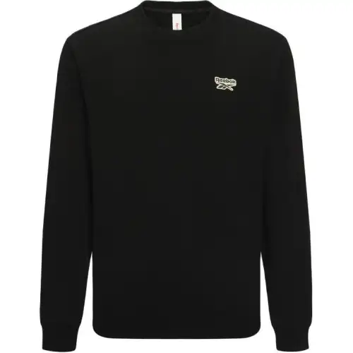 Reebok Sweatshirts Unisex Black Crew Neck Moderate Regular