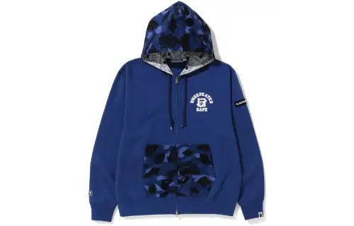 Bape X Undefeated Color Camo Relaxed Zip Hoodie