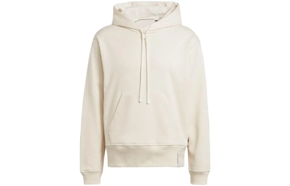 Adidas Lounge Sweatshirts Unisex Beige Hooded Moderate Regular