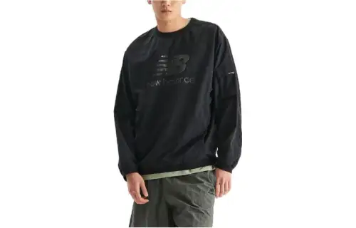 New Balance Sweatshirts Men's Black Crew Neck Moderate Other