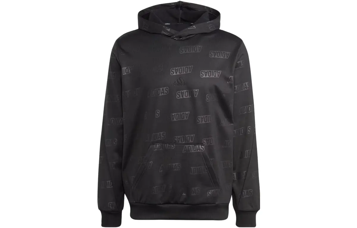 Adidas Sweatshirts Men's Black Hooded Moderate Regular