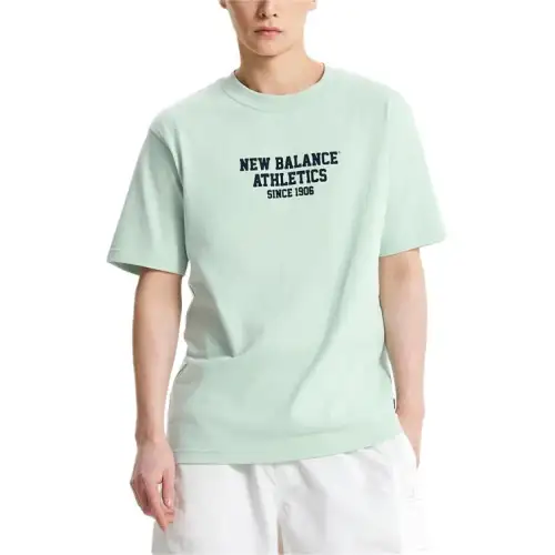 New Balance UNI Athletics T Shirt Men's Mint Green
