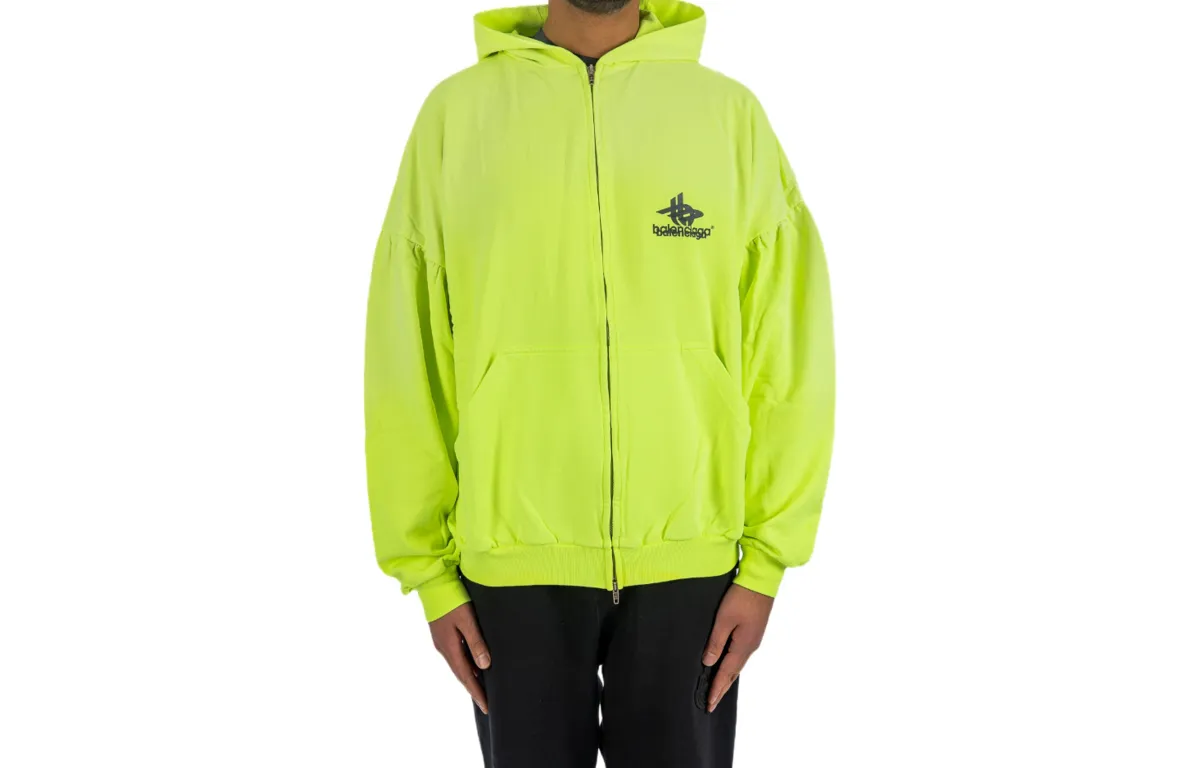 Balenciaga Logo print Zip up Hoodie