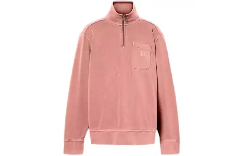 Timberland Garment Dye Quarter Zip Sweatshirt Men's Pink