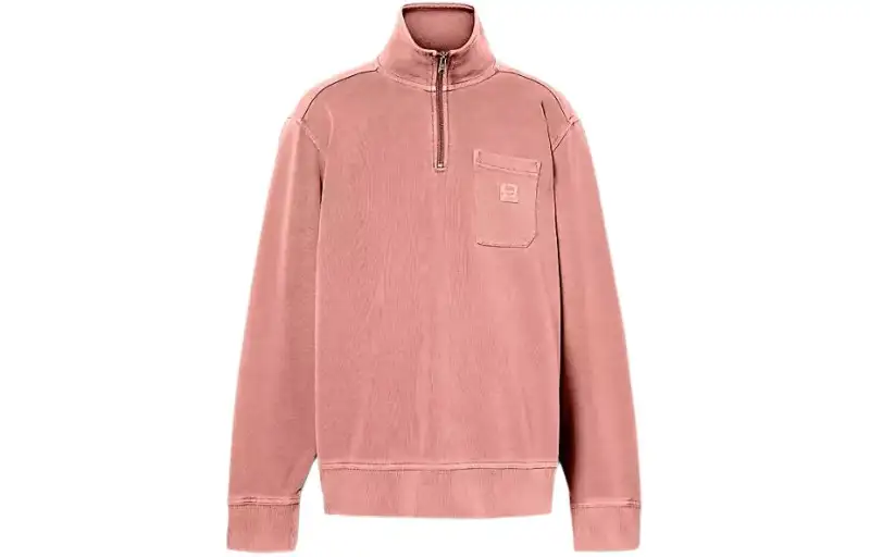 Timberland Garment Dye Quarter Zip Sweatshirt Men's Pink