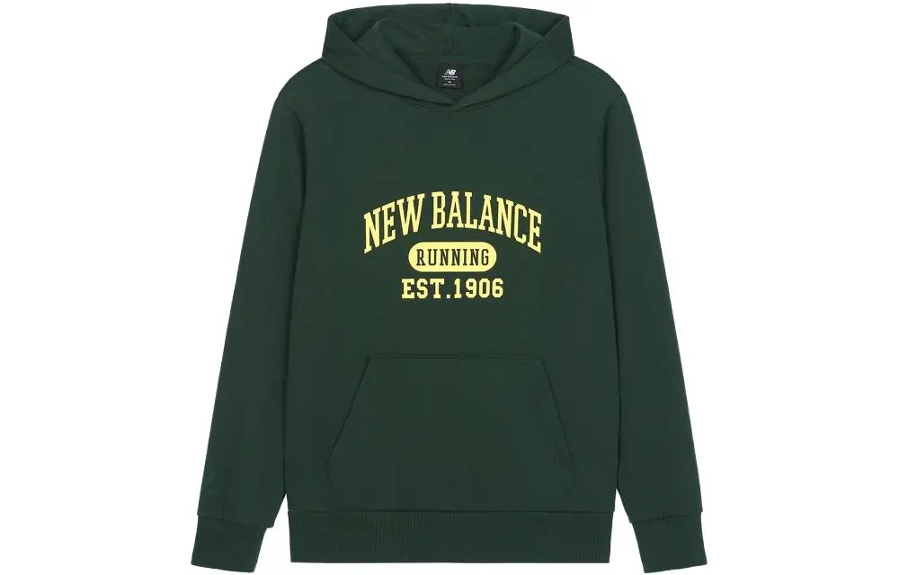 New Balance Sweatshirts Unisex Green Hooded Moderate Regular