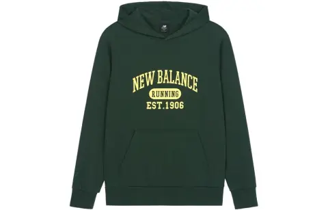 New Balance Sweatshirts Unisex Green Hooded Moderate Regular