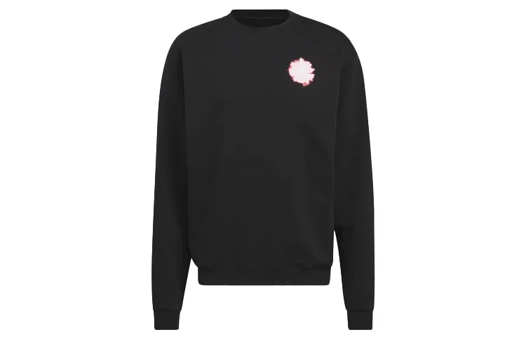 Adidas Sweatshirts Unisex Black Crew Neck Moderate Regular