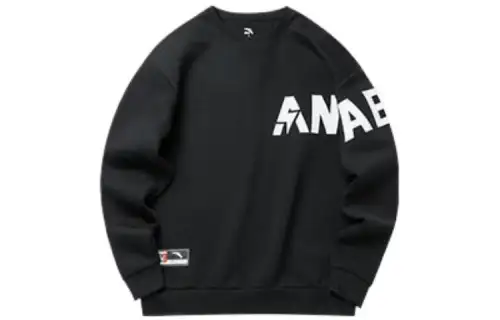 Anta Comprehensive Training Collection Sports Lifestyle Collection Sweatshirt Men's Black