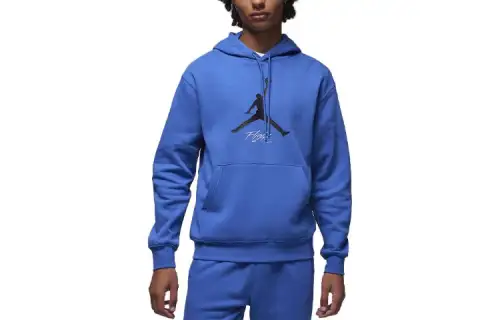 Jordan ESSENTIALS Sweatshirts Men's Blue Hooded Moderate Regular