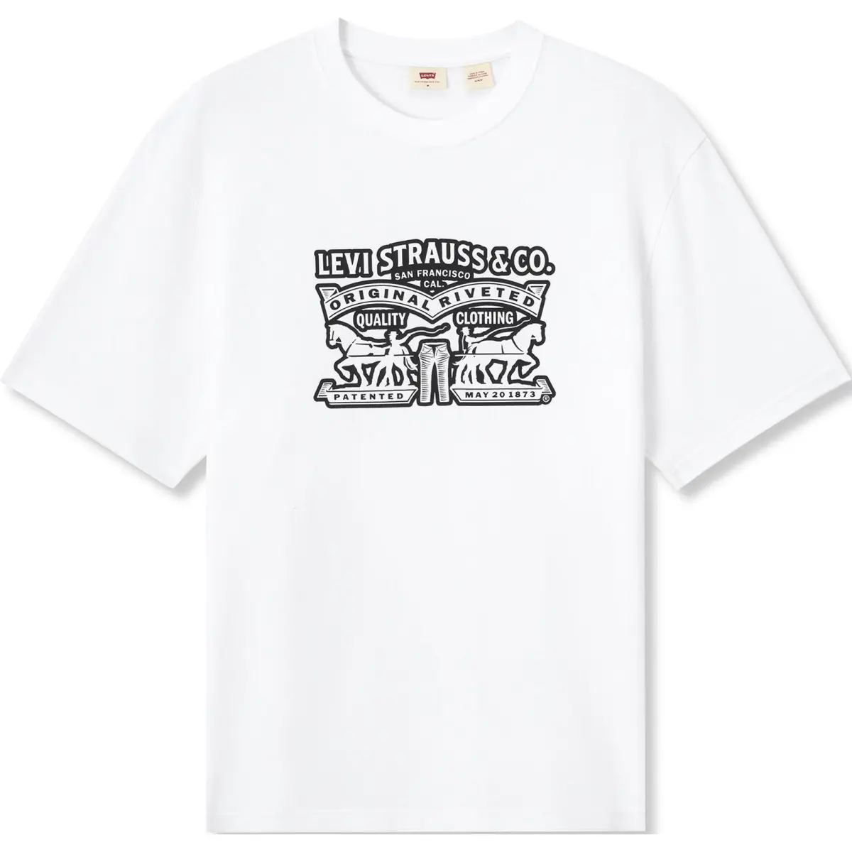 Levi's T-Shirts Men's White Crew Neck Moderate