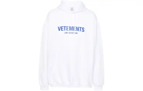 Vetements logo-print cotton-blend hoodie