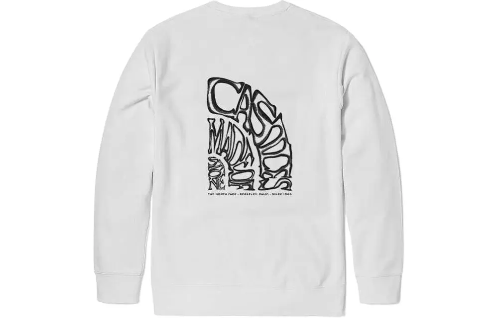 THE NORTH FACE Outdoor Casual Sports Thermal Fleece Lined Long Sleeved Sweatshirt Unisex White