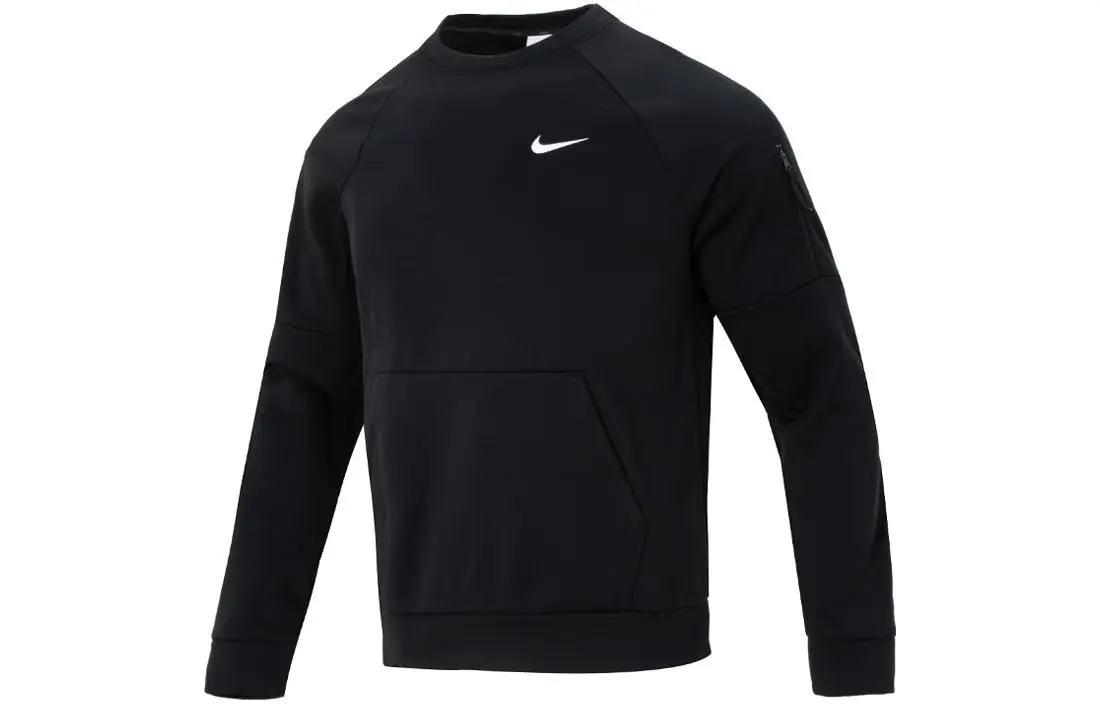 Nike Sweatshirts Men's Black Crew Neck Moderate