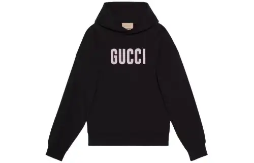 GUCCI Graphic-print Cotton Jersey Hoodie