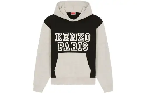 KENZO Logo Printed Colour Block Hoodie