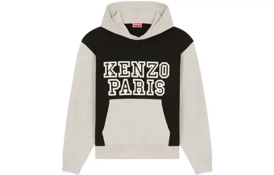 KENZO Logo Printed Colour Block Hoodie