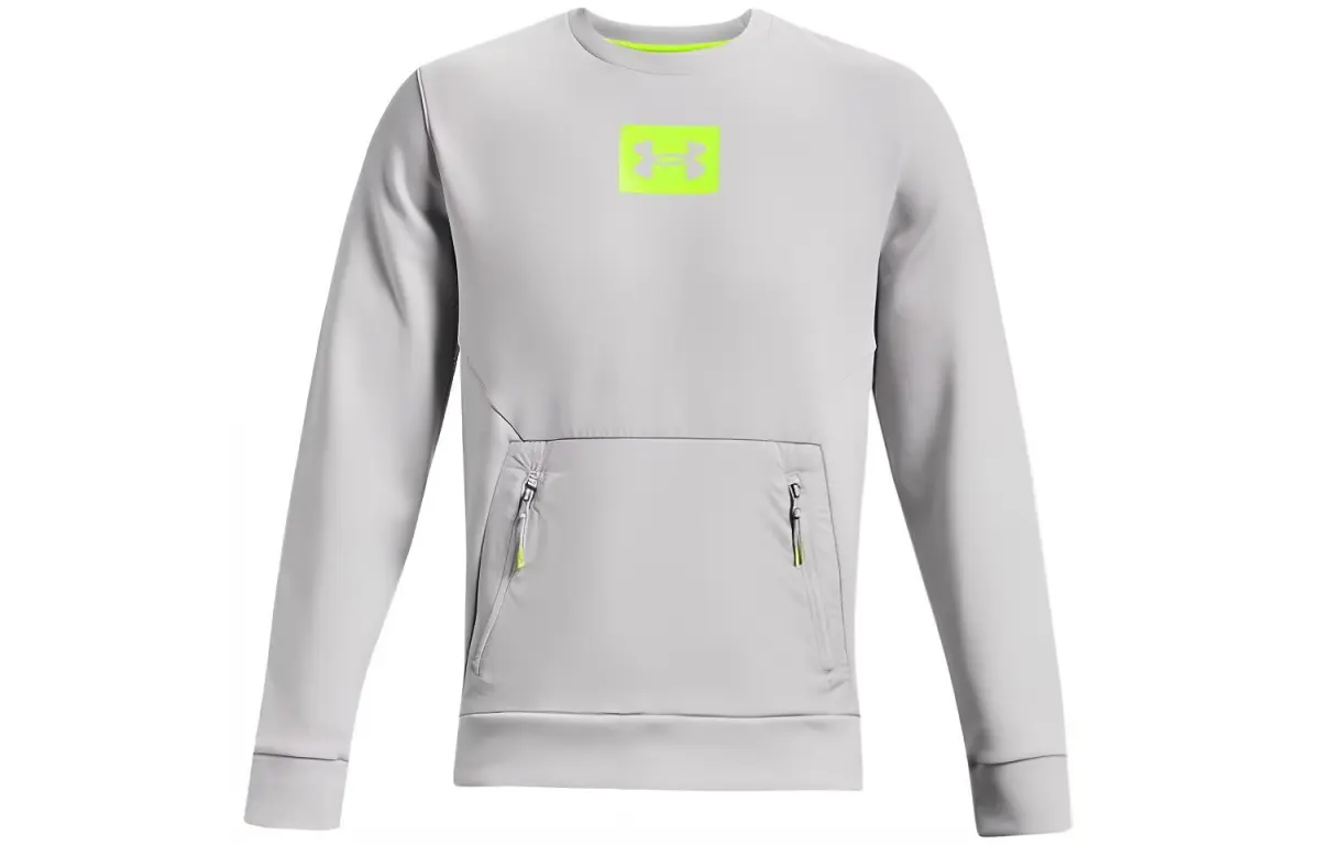 Under Armour Sweatshirts Men's Light Gray Crew Neck Moderate Regular