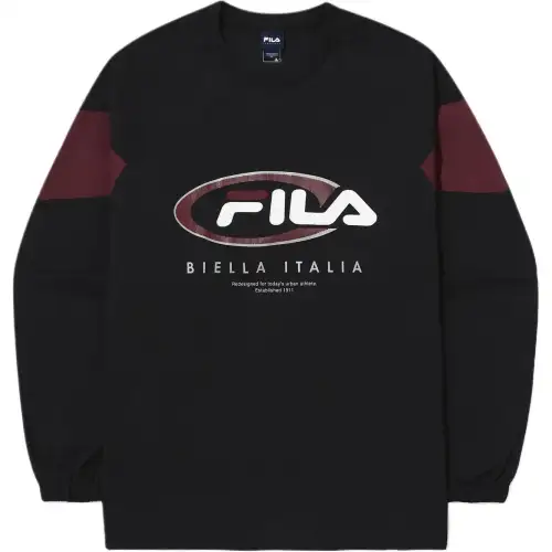 FILA Sweatshirts Unisex Black Crew Neck Moderate Regular