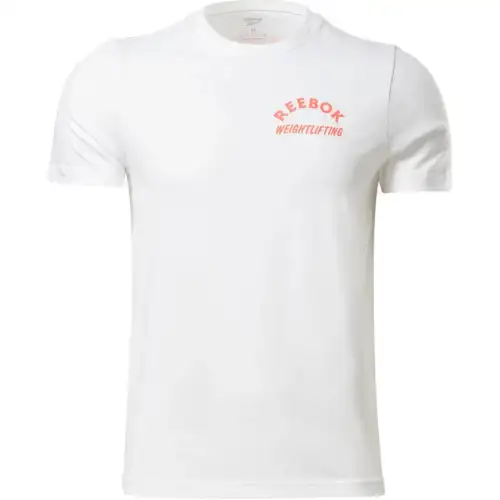 Reebok T Shirts Men's White Crew Neck Moderate