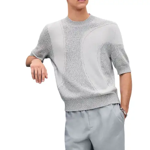 HERMES SS25 Cashmere Sweater Men's Gray