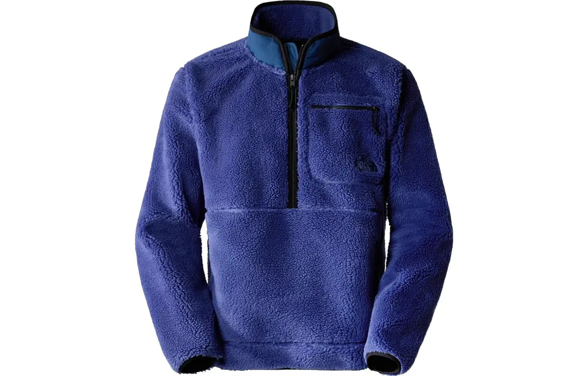 THE NORTH FACE Sweatshirts Men's Dark Blue Stand Collar Moderate Regular