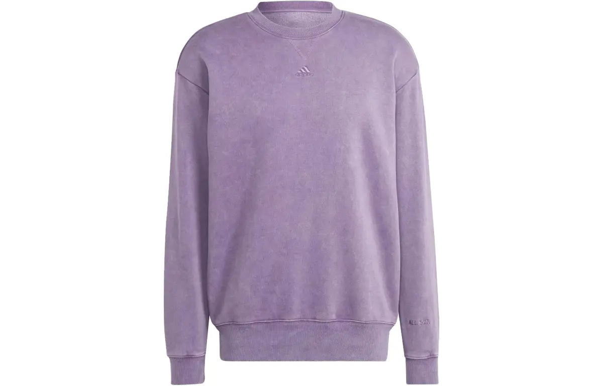 Adidas Sweatshirts Men's Purple Crew Neck Moderate Regular