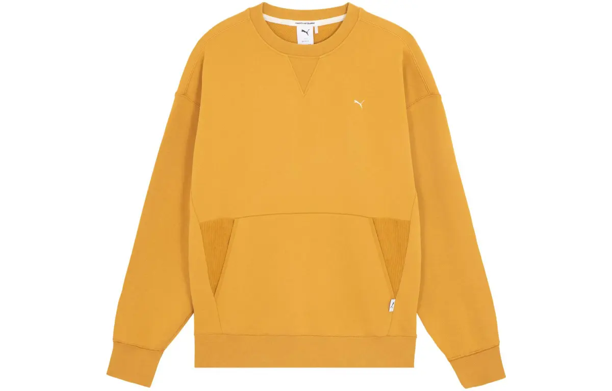 PUMA Sweatshirts Unisex Earth Yellow Crew Neck Moderate Other