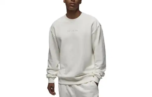 Jordan Air Sweatshirts Men's Ivory Crew Neck Moderate Regular