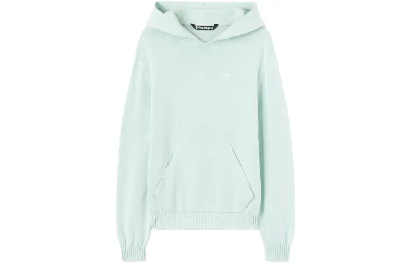 Palm Angels logo-embroidered knitted hoodie