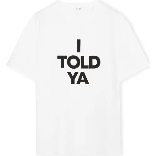 LOEWE T Shirts Unisex White Crew Neck Moderate Straight Fit