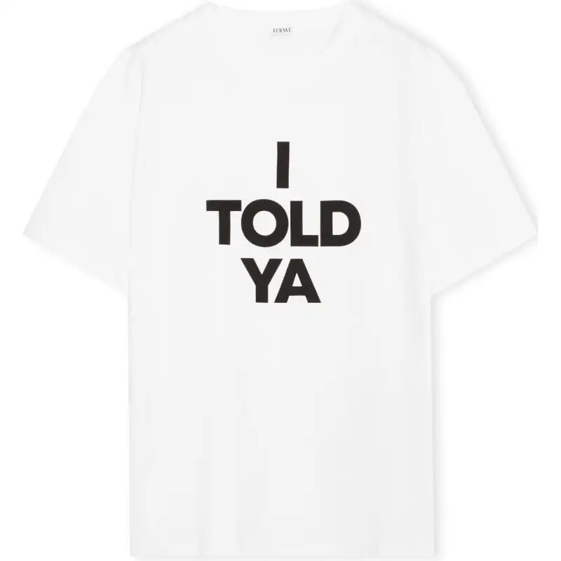 LOEWE T Shirts Unisex White Crew Neck Moderate Straight Fit