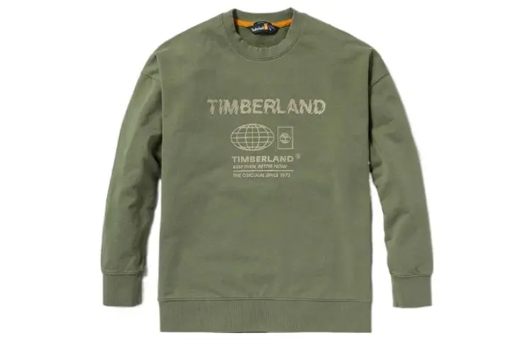 Timberland Sweatshirts Unisex Kassel Green Crew Neck Thin Straight Fit