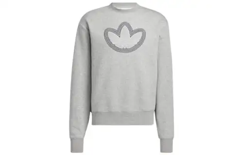 Adidas Originals Sweatshirts Men's Gray Crew Neck Moderate Regular