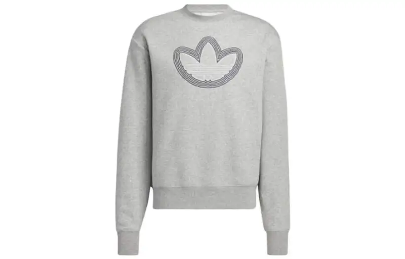 Adidas Originals Sweatshirts Men's Gray Crew Neck Moderate Regular