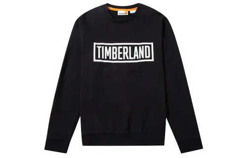 Timberland Sweatshirts Men's Black Crew Neck Moderate Regular
