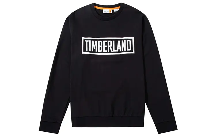 Timberland Sweatshirts Men's Black Crew Neck Moderate Regular