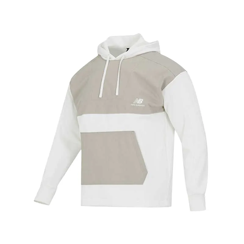 New Balance Sweatshirts Men's White Hooded Moderate Regular